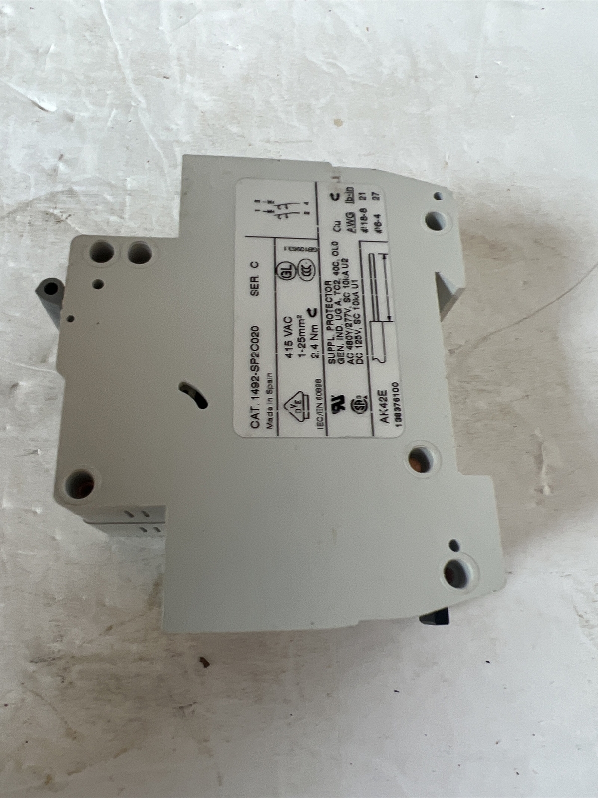 Allen Bradley 1492-SP2C020 2 Pole 2 Amp Circuit Breaker 1492-SP C2 (TSC)
