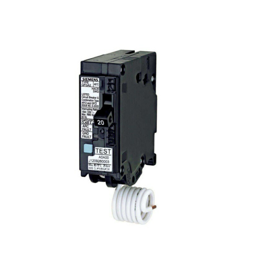(Lot of 10) Siemens Q120DF AFCI/GFCI 20A 1-Pole 120V Dual Function Breakers