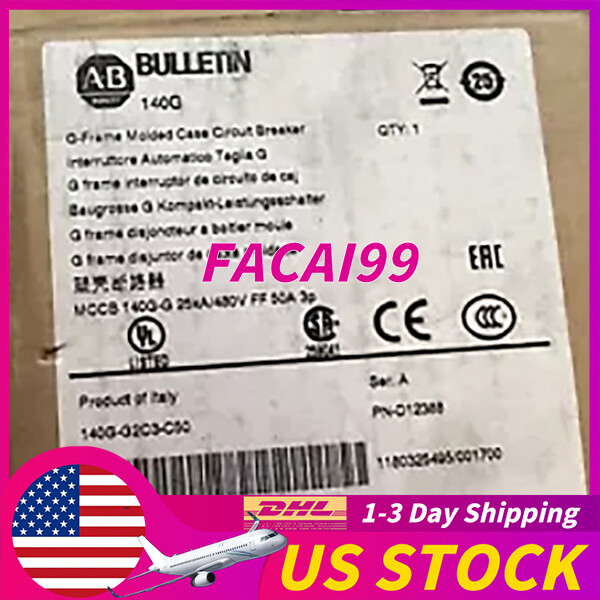140G-G2C3-C50 NEW AB 3-Pole 480V Molded Case Circuit Breaker Free Shipping