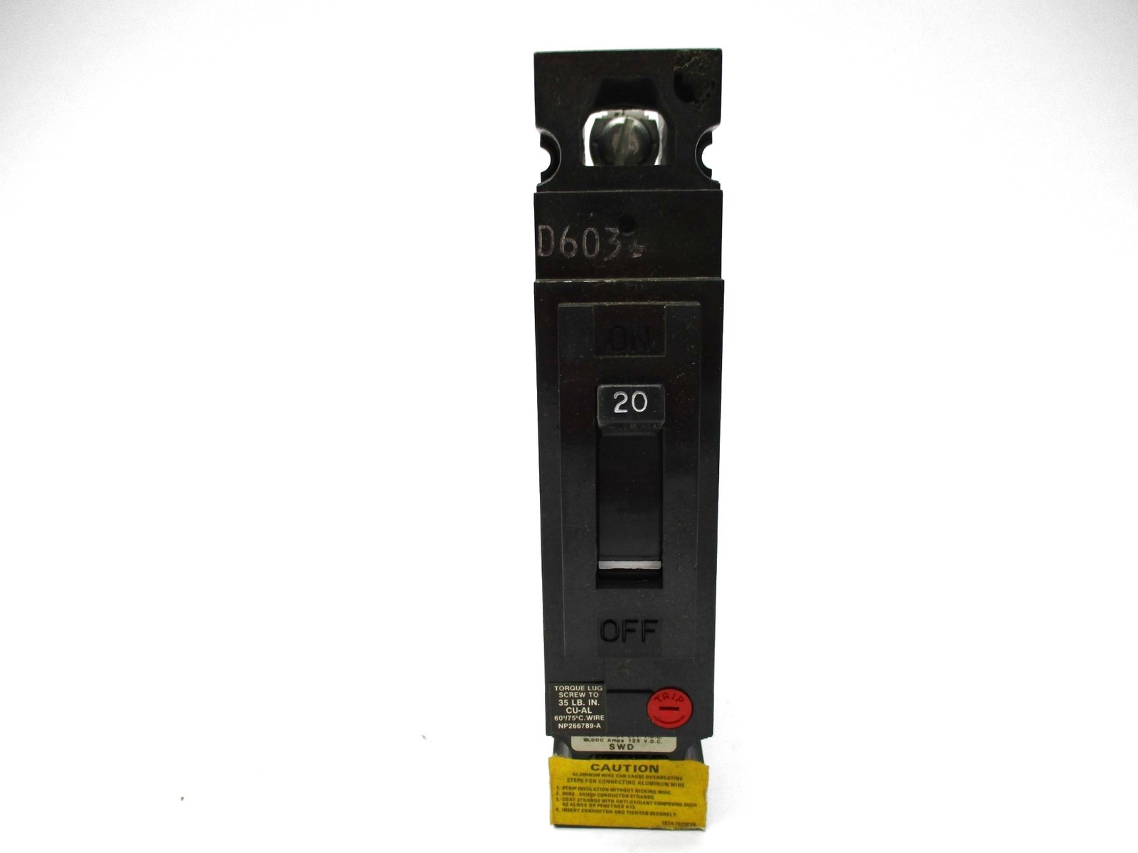 GENERAL ELECTRIC TED113020WL 277VAC 20A NSMP
