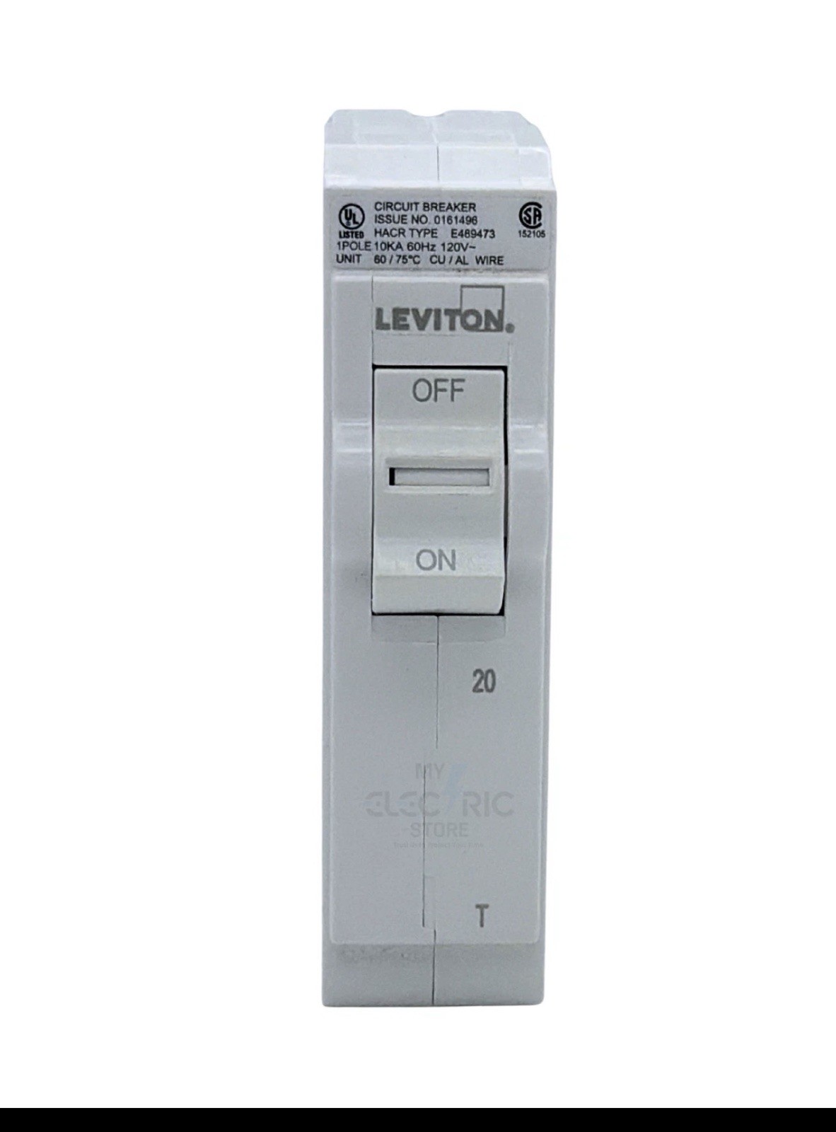 Leviton LB120-T 20A 1-Pole Plug-On Circuit Breaker Thermal Magnetic NEW