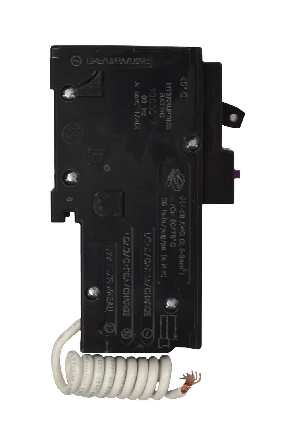 Square D by Homeline 20 Amp Mini Circuit Breaker, 1 Pole, 120V AC, 10kA Break…