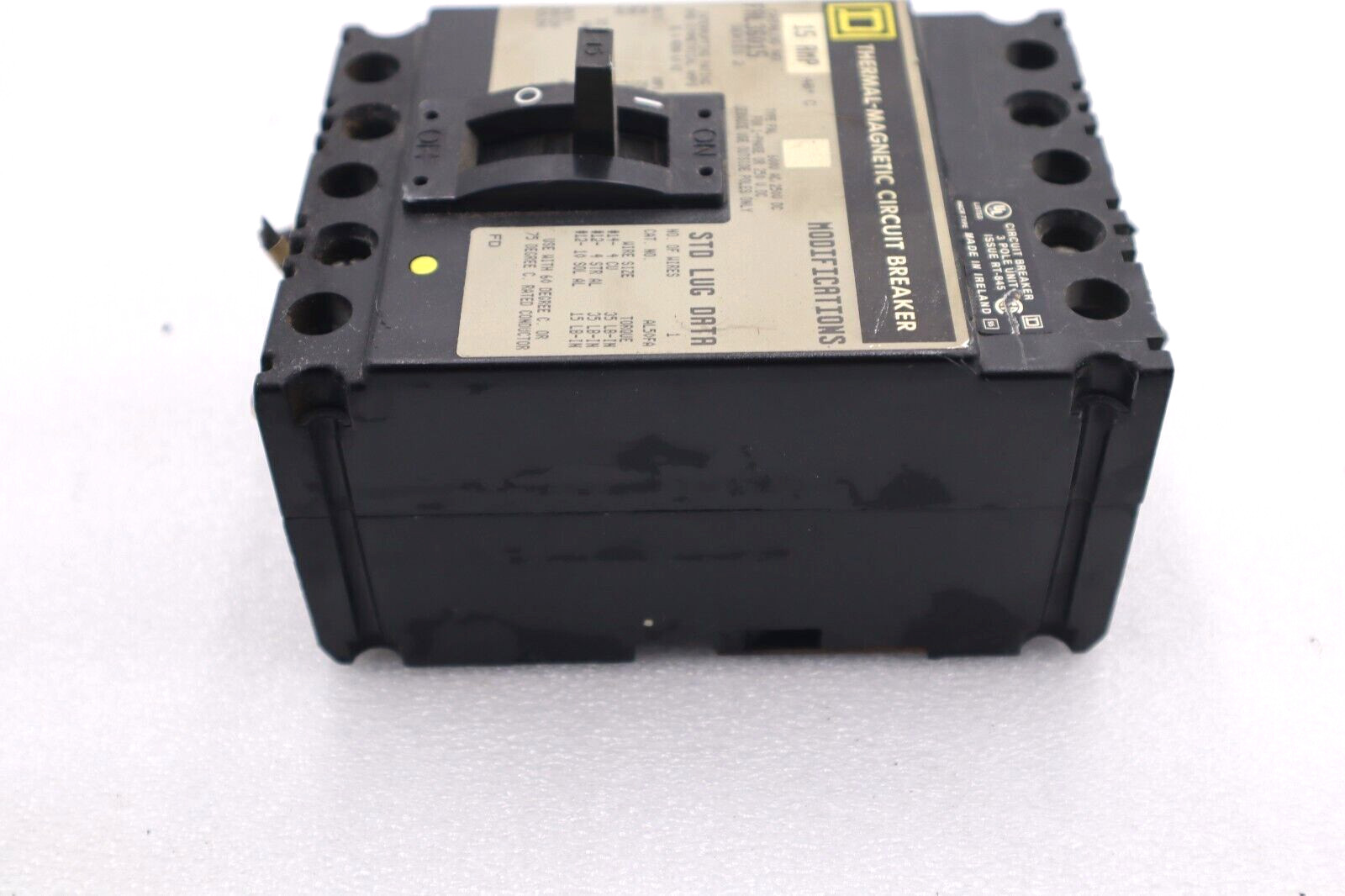 THERMAL MAGNETIC CIRCUIT BREAKER FAL36015 SERIES 2 15AMP SQUARE D #L-502