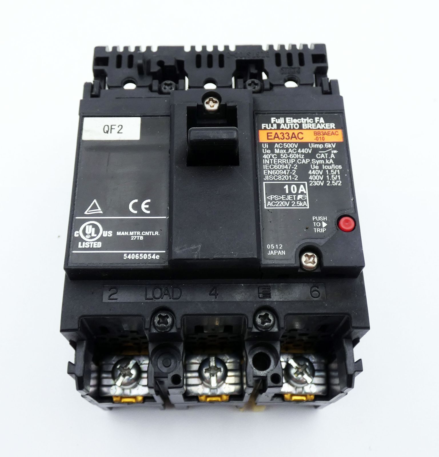 Fuji Electric FA EA33AC QF2 50-60Hz 10A AUTO BREAKER Circuit Breaker -used-