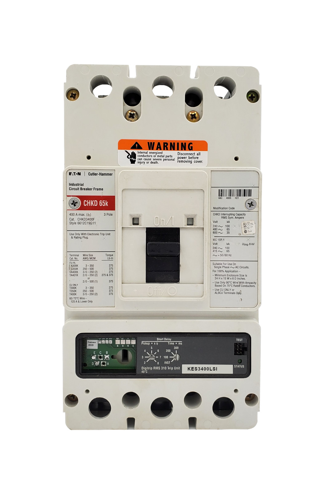 CHKD3400F w/KES3400LSI – Eaton / Cutler Hammer – Seller Reconditioned