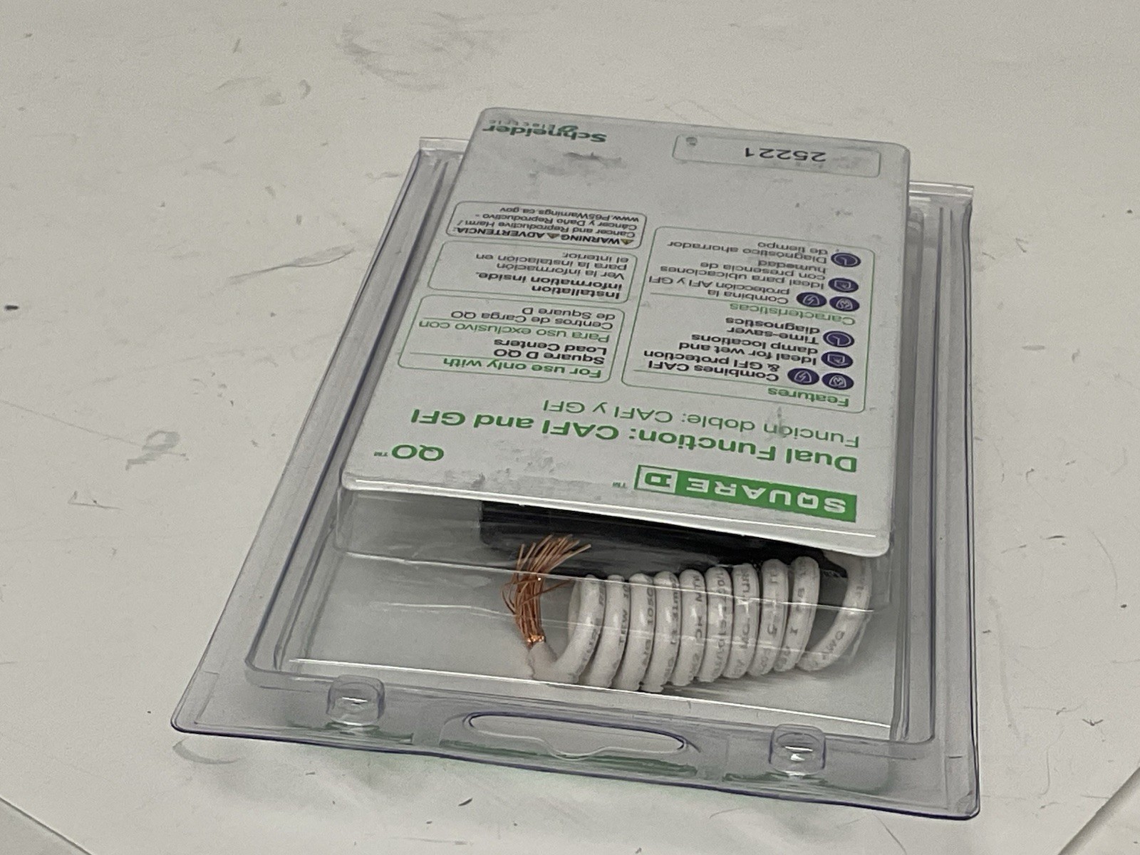 Schneider Square D QO120DFC 20 Amp Single-Pole Dual Function Circuit Breaker