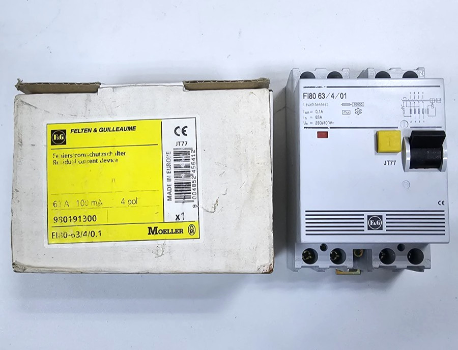 F&G F180 63/4/01 | RCCB Residual Current Circuit Breaker – 63A, 100mA, 230/400V