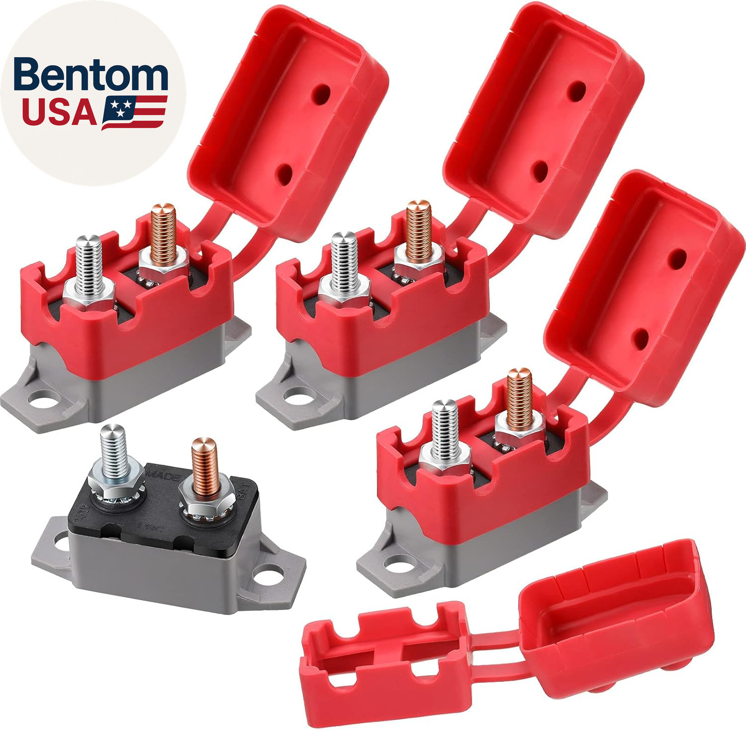 4 Pieces DC 12V – 24V Automatic Reset Circuit Breaker Circuit Breaker with Cover