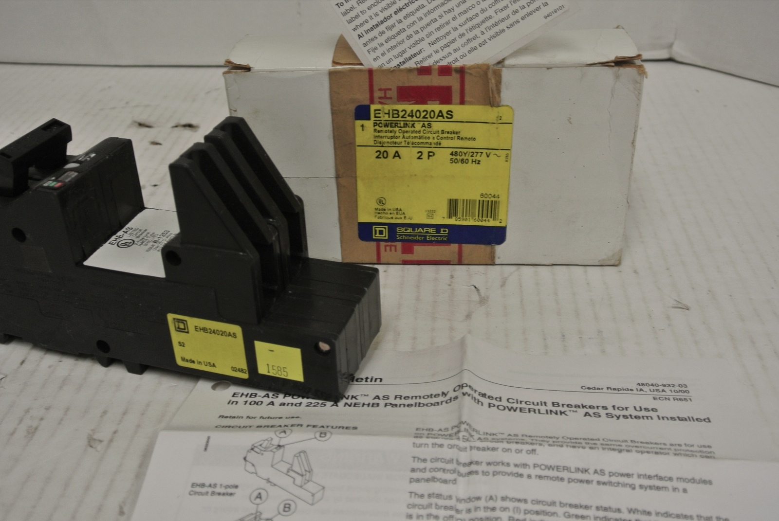 Brand New Square D EHB24020AS In Original Box