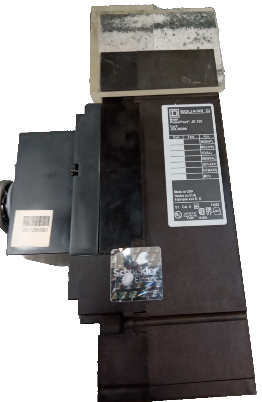 SQUARE D/JDL36200/MOLDED CASE/BREAKER/ W/ 20112050001-BTU INTERNATIONAL/NEW(38C2