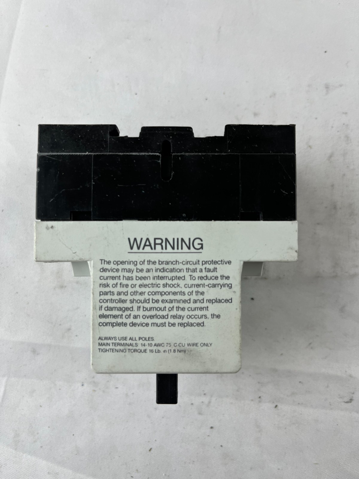 AEG Mbs 25 Manual Motor Starter 1–1.6A 3‑Pole 600V AC Used Spare Part