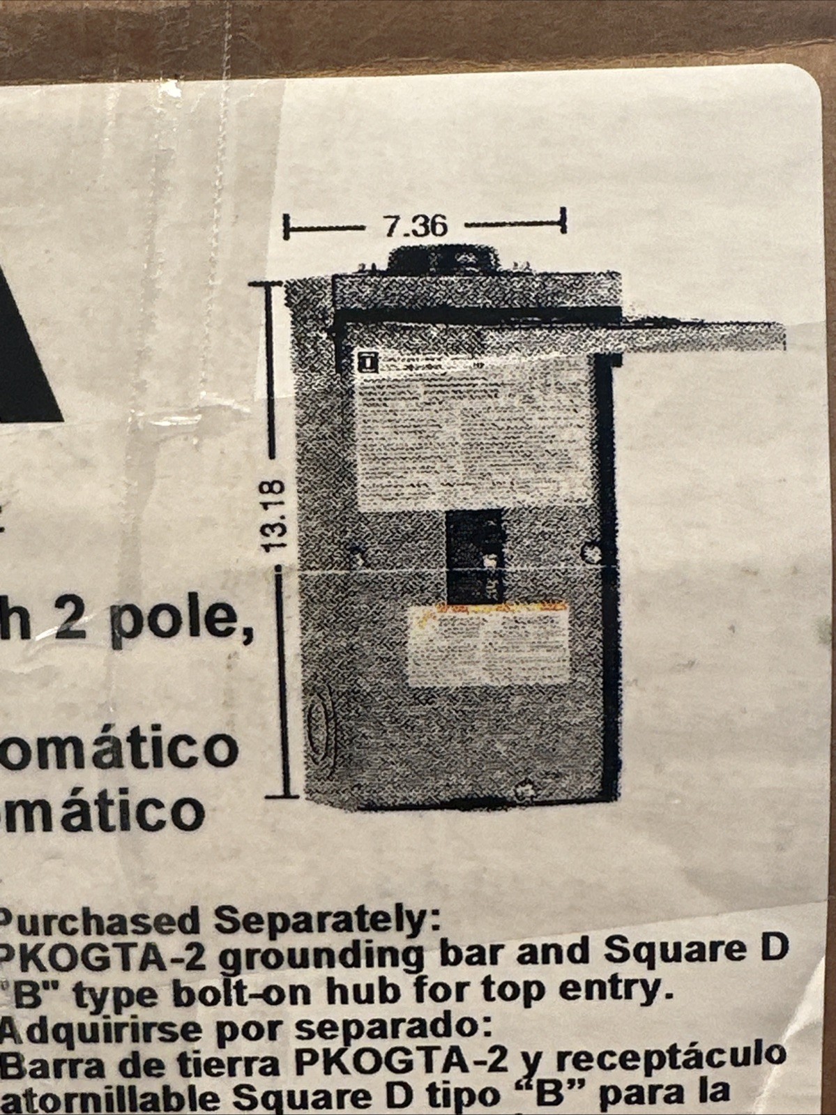 Square D Circuit Breaker Enclosure With 100 A 2 Pole Main Breaker QO2100NRBCP