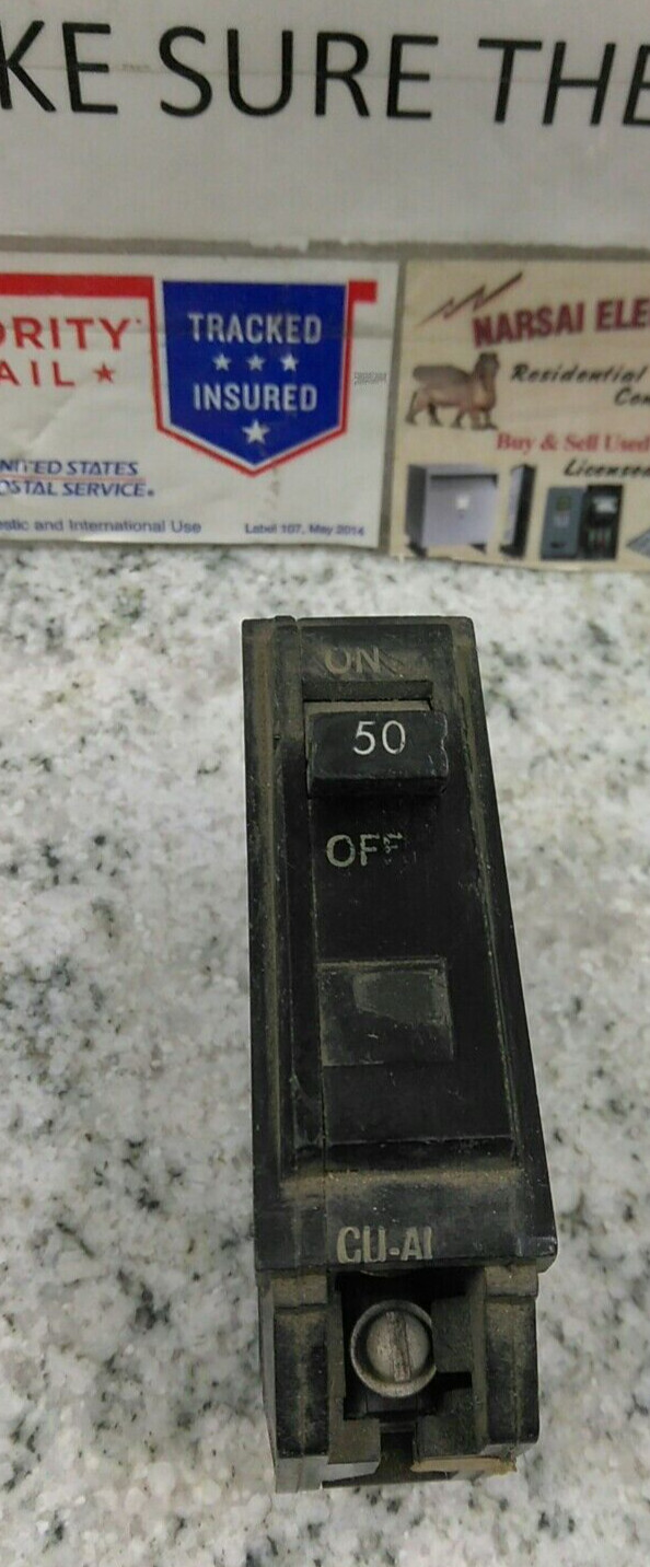 GE/ Type TQL-AC / 50Amp/ 1-Pole/ 120/240VA /GROVE / Circuit Breaker/USE(33B1