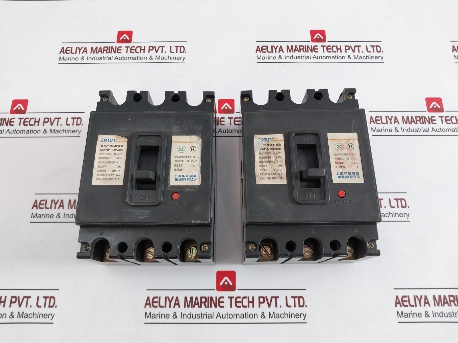 KRTUN SCM10-100/3300 Plastic Case Circuit Breaker AC 400V 50HZ 100 A
