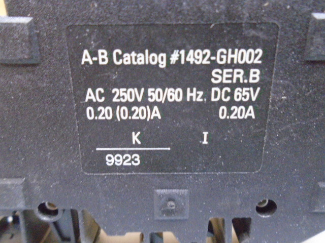 1492-GH002 Allen Bradley Breaker .2 Amp din rail mount Breaker 1492-GH002 W122