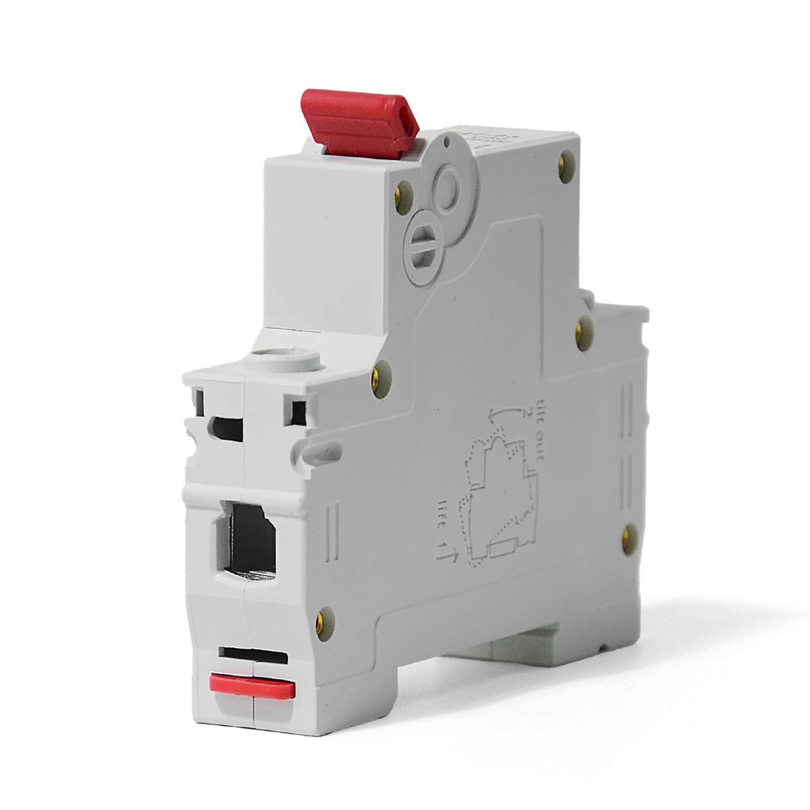 Mini Circuit Breaker Type-C 20AMP AC MCB GYM8 1Pole 4.5kA Din Rail 240V/480V