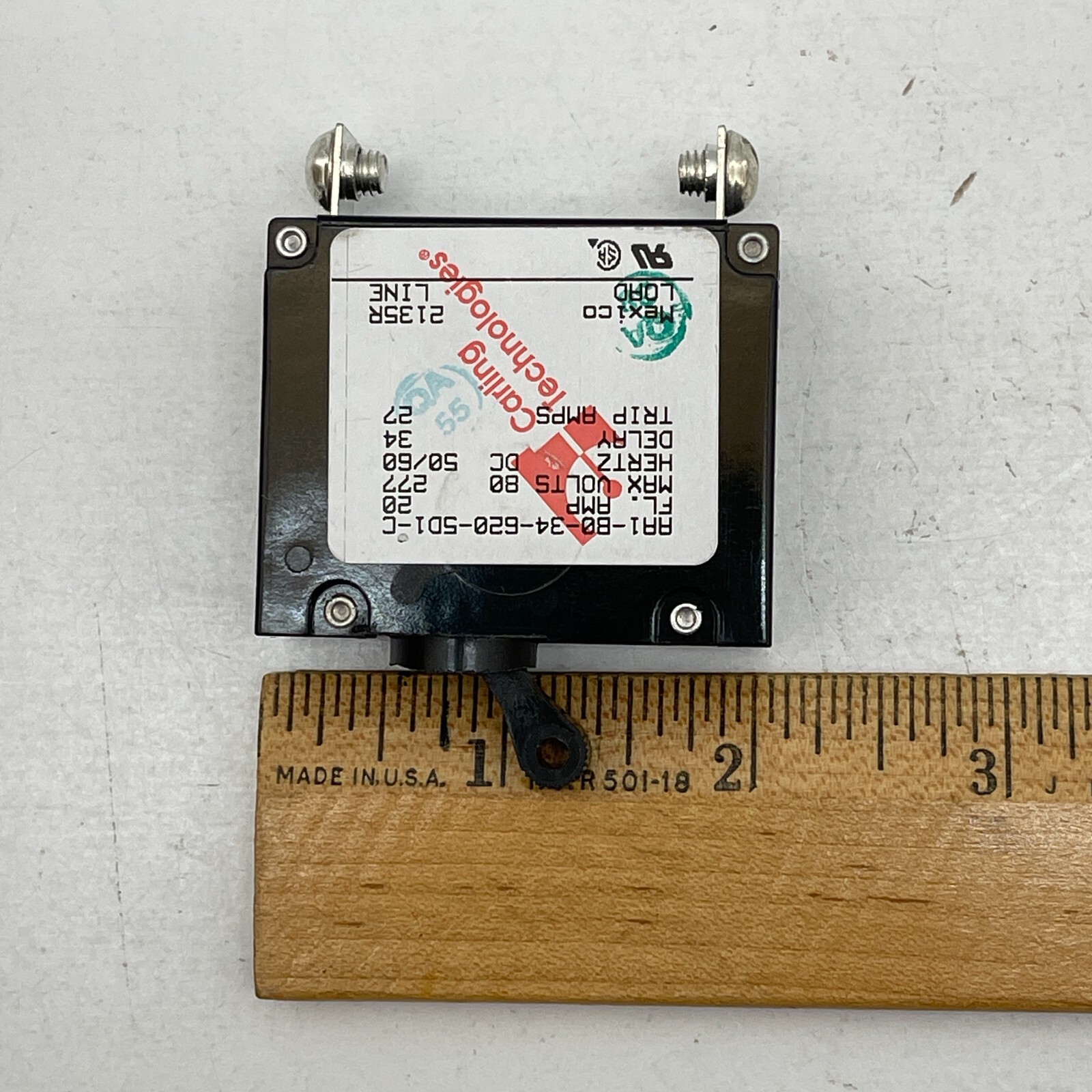 AA1-B0-34-620-5D1-C Carling Technologies Circuit Breaker 20Amp 277V Series – New
