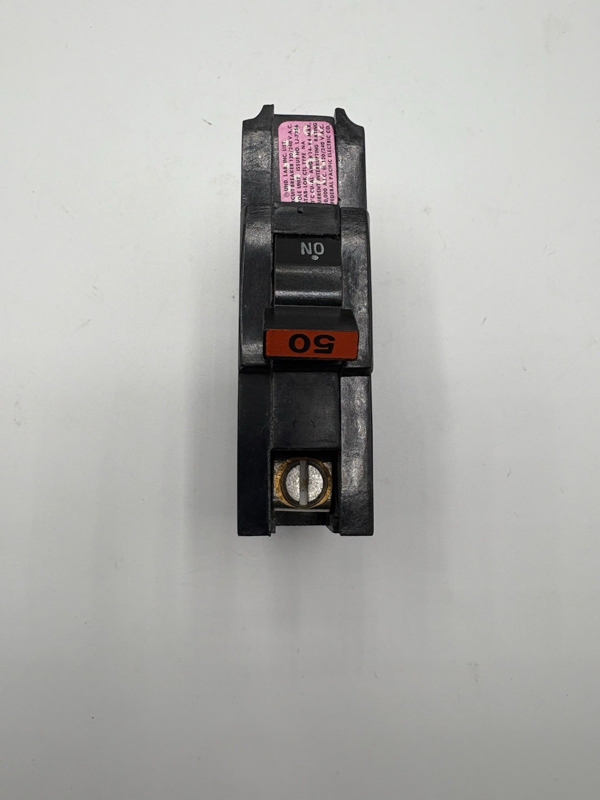 1 ct NA50 FPE Federal Pacific NA150 50 Amp 1 Pole Stab-Lok Thick Red Handle NEW!