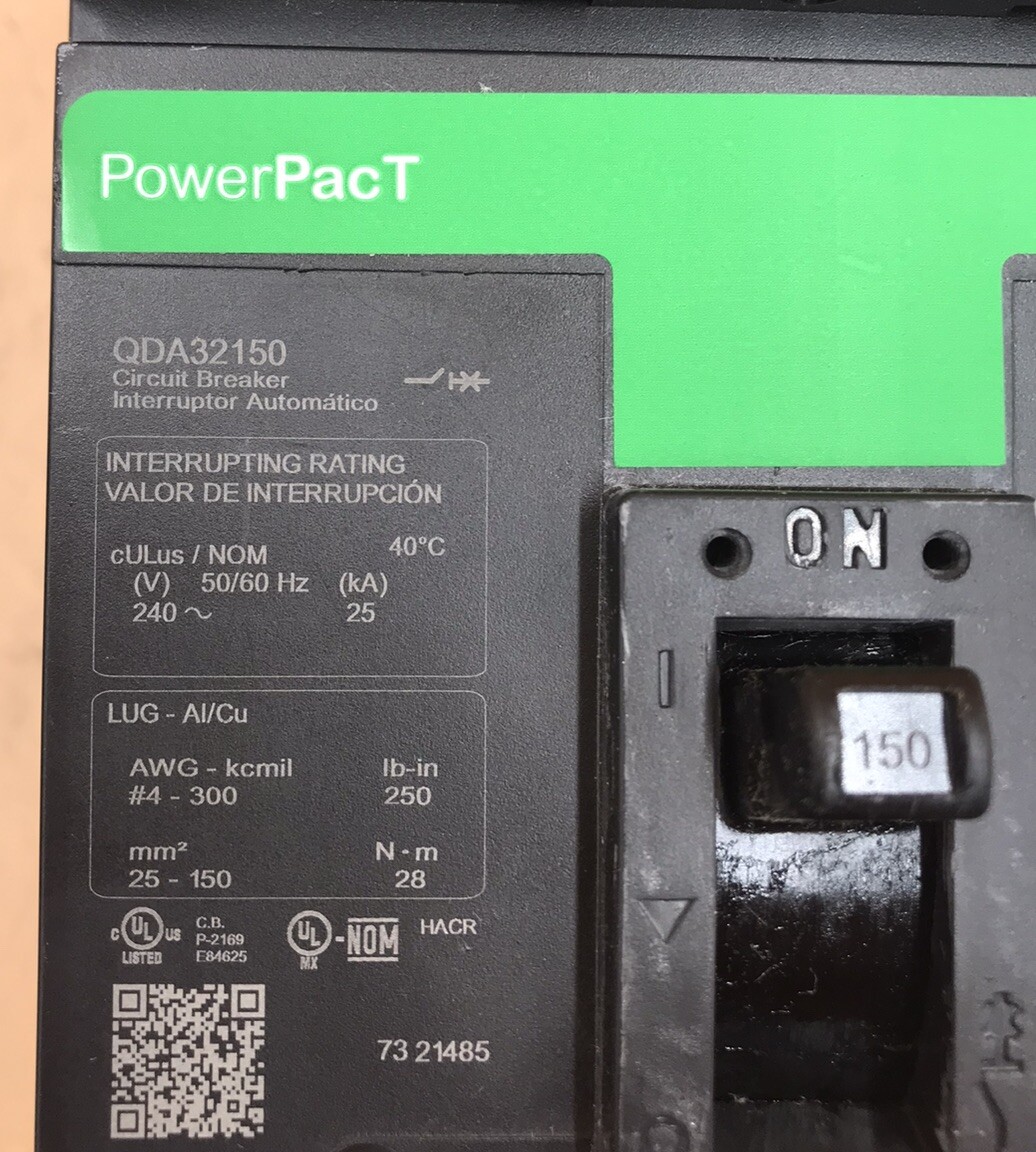 HOUSTON STOCK NEW SQUARE D QDA32150 TYPE QDA 150 AMP 240V FREE 2 DAY AIR BUY NOW