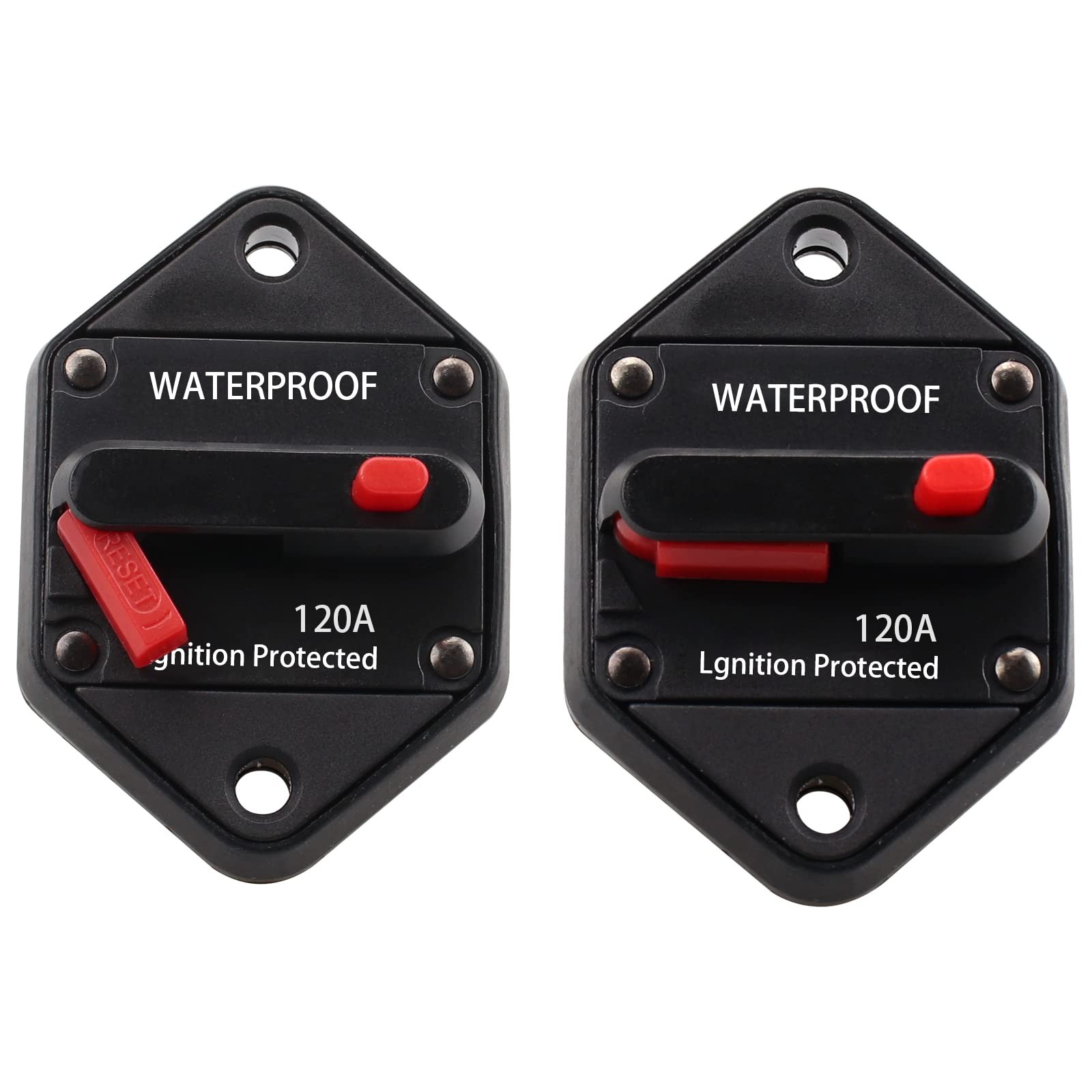 Circuit Breaker 120A 12V-48V DC Panel Mount Manual Reset Hi-Amp Marine Boat