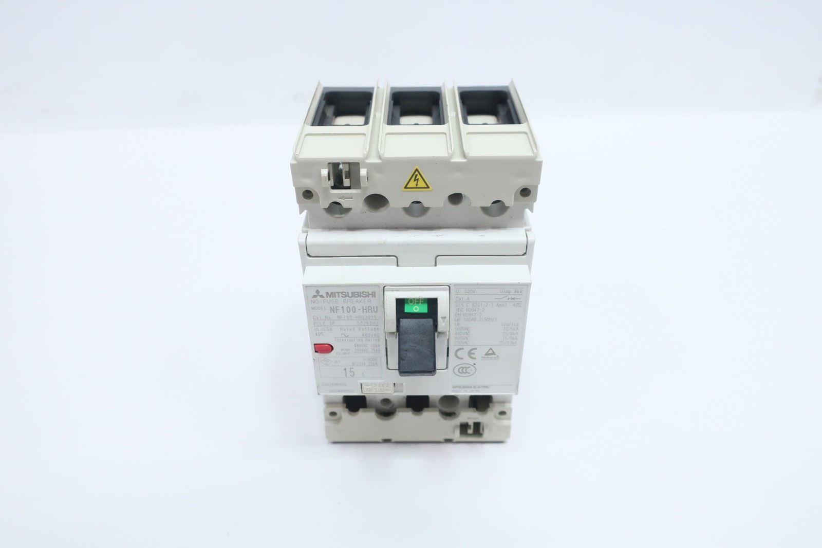 Mitsubishi NF100-HRU3P15A Molded Case Circuit Breaker 15a 480v-ac 3p