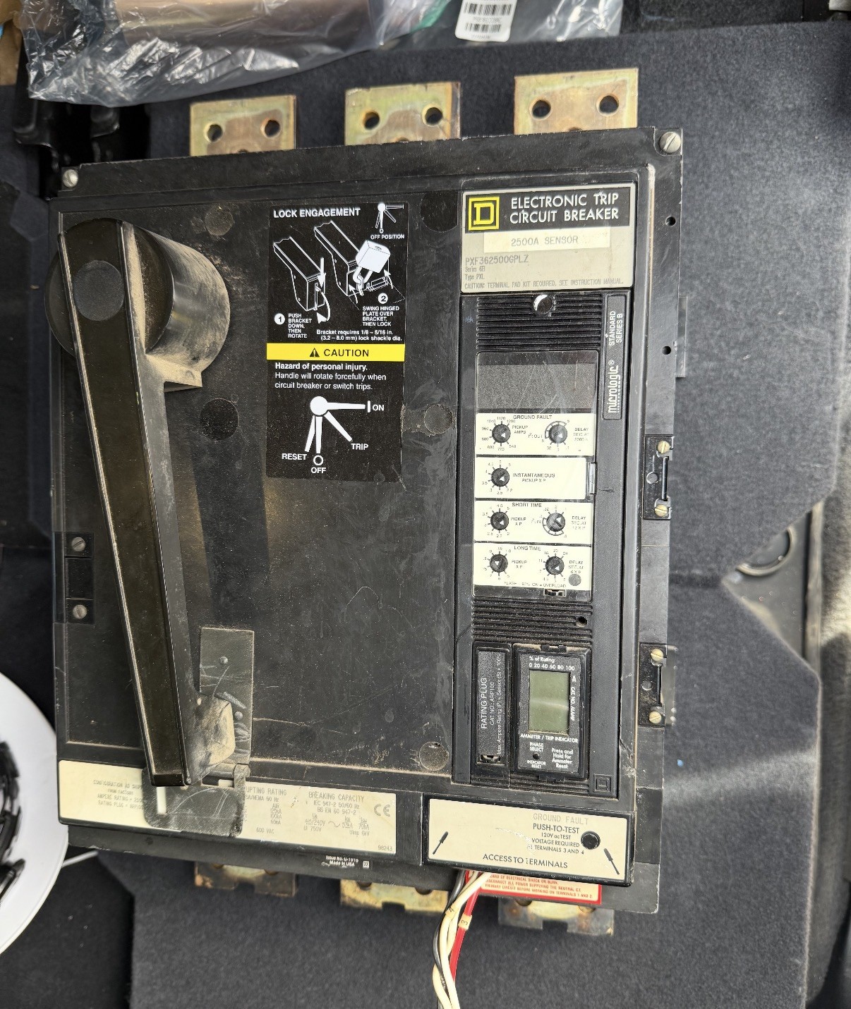 Square-D PXF362500GPLZ 2500A P Frame 600V 3P Circuit Breaker