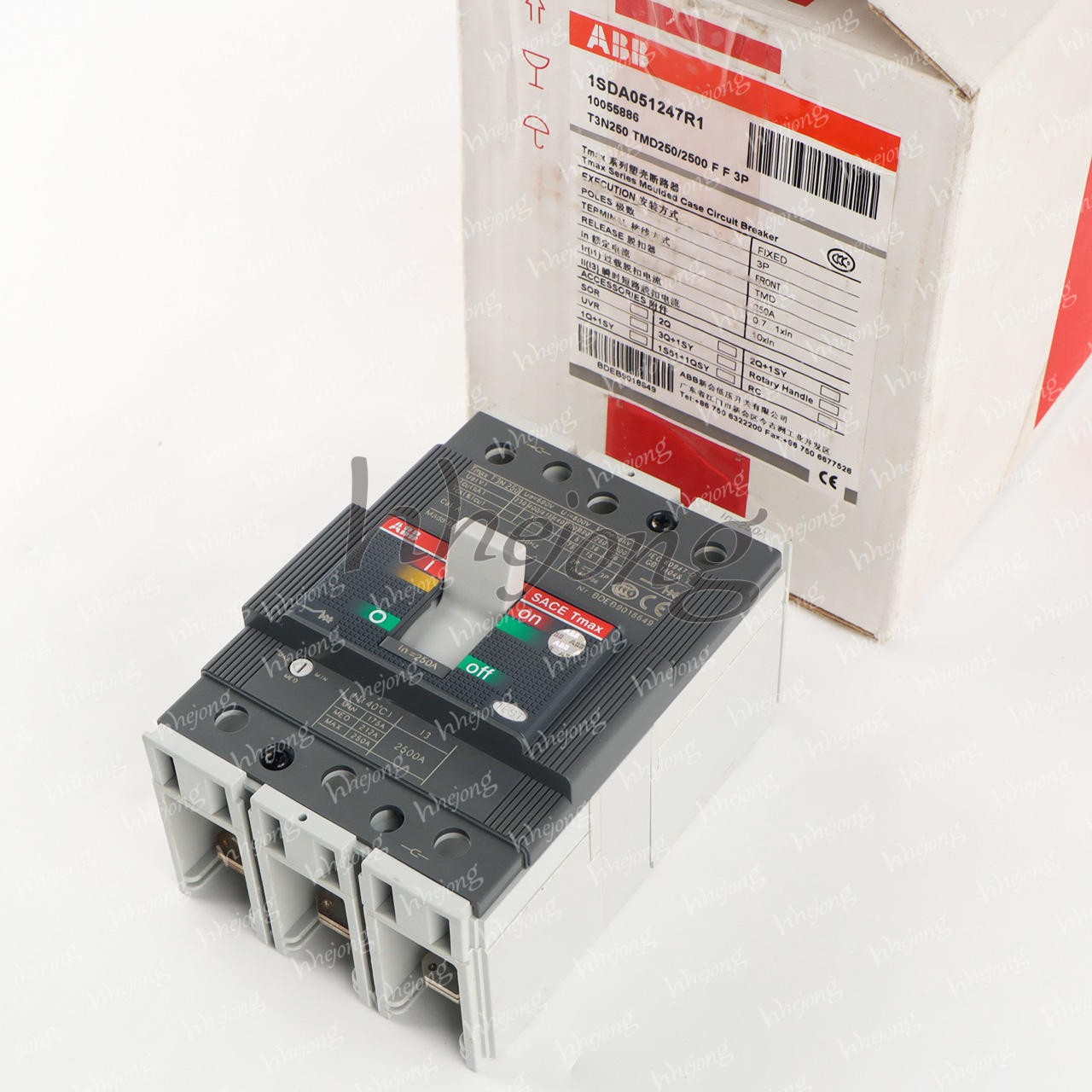 One ABB TMAX T3N250 TMD250/2500 FF 3P 250A 1SDA051247R1 Circuit Breaker New