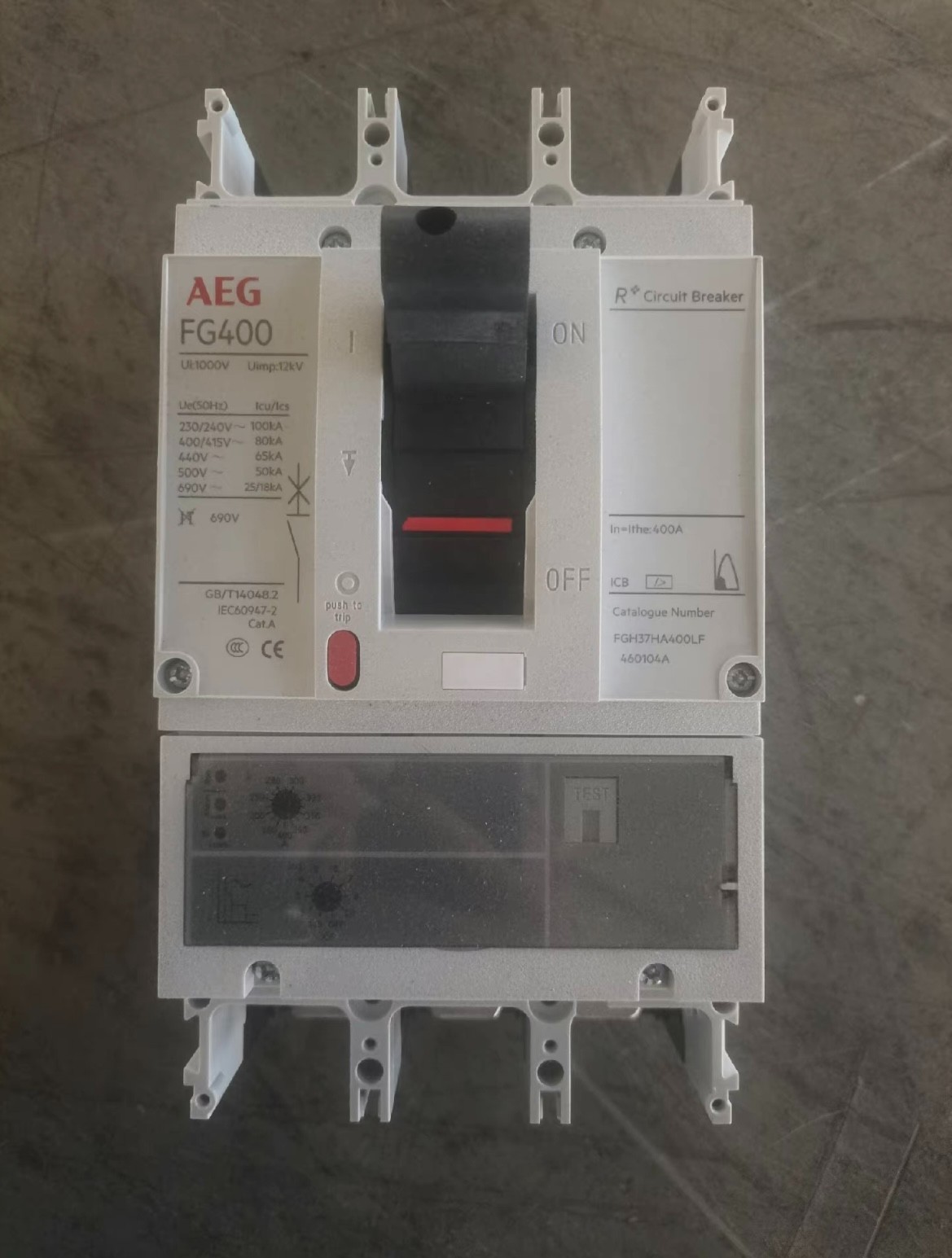 AEG molded case circuit breaker FGH37HA400LF No.460104A Brand new, original