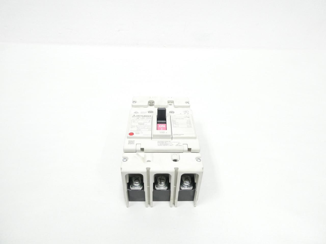 Mitsubishi NF125-SVU3100 Molded Case Circuit Breaker 3p 100a Amp 240/480v-ac