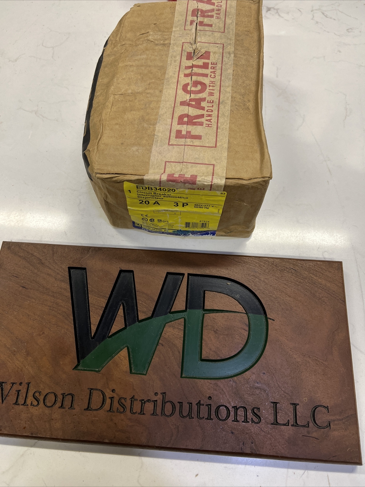 Square D EDB34020 20 amp 3 pole 480 v Circuit Breaker NEW in Box