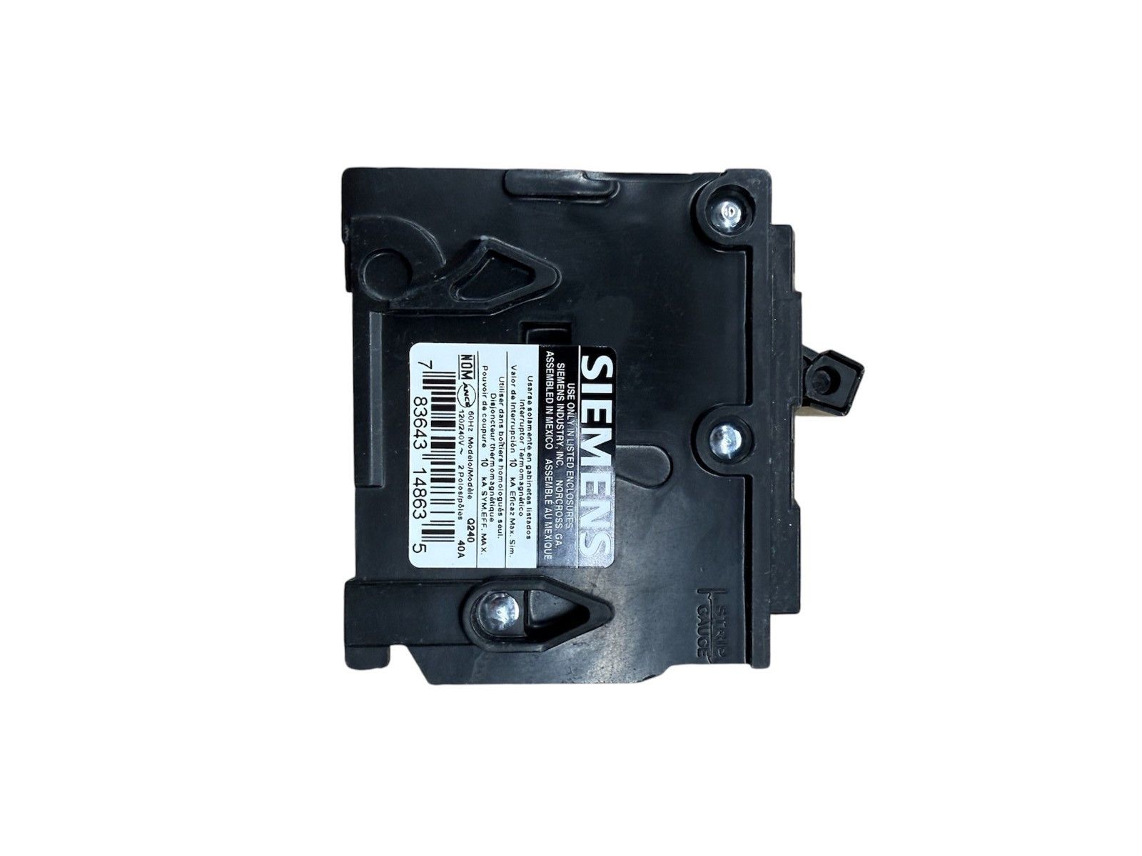 Siemens Q240 40 Amp 2-Pole Circuit Breaker Type 120/240V Q240 40A 2-Pole