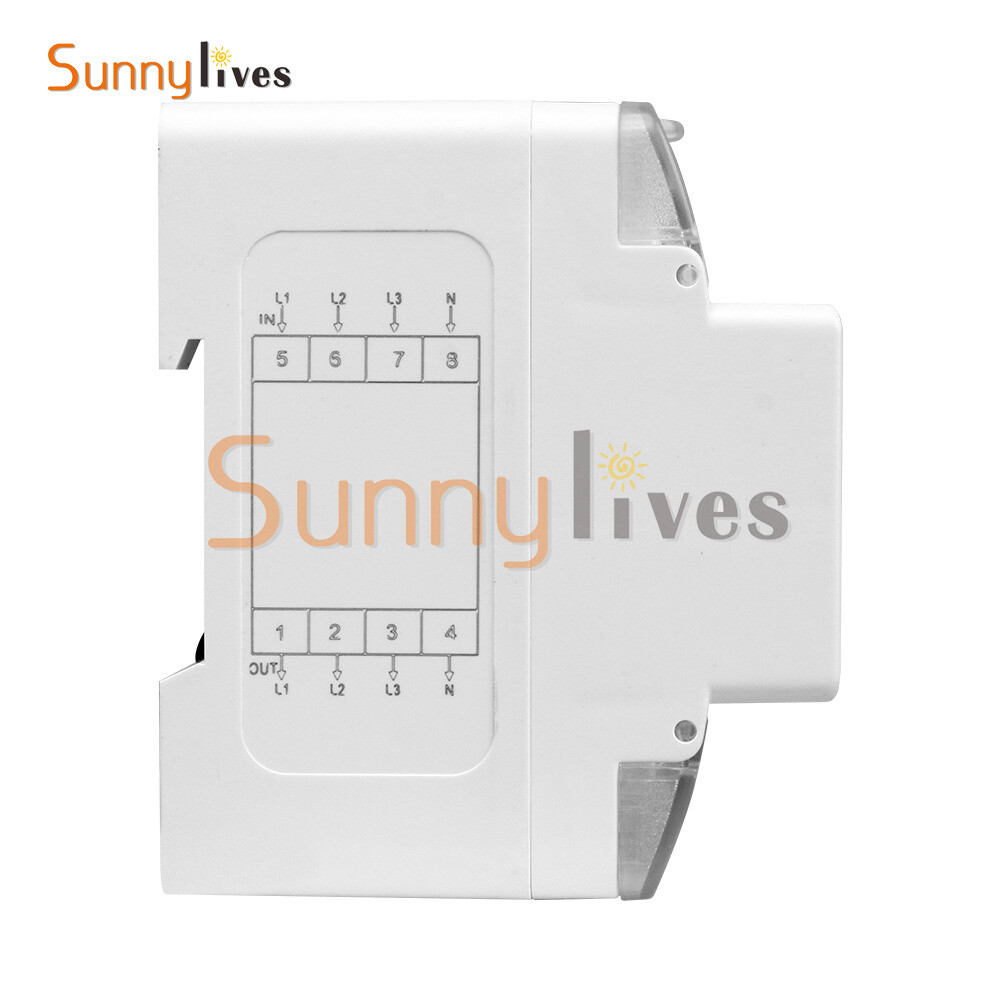 3-phase Tuya WiFi Overload Time Delay Energy Meter Limit Circuit Breaker 100A