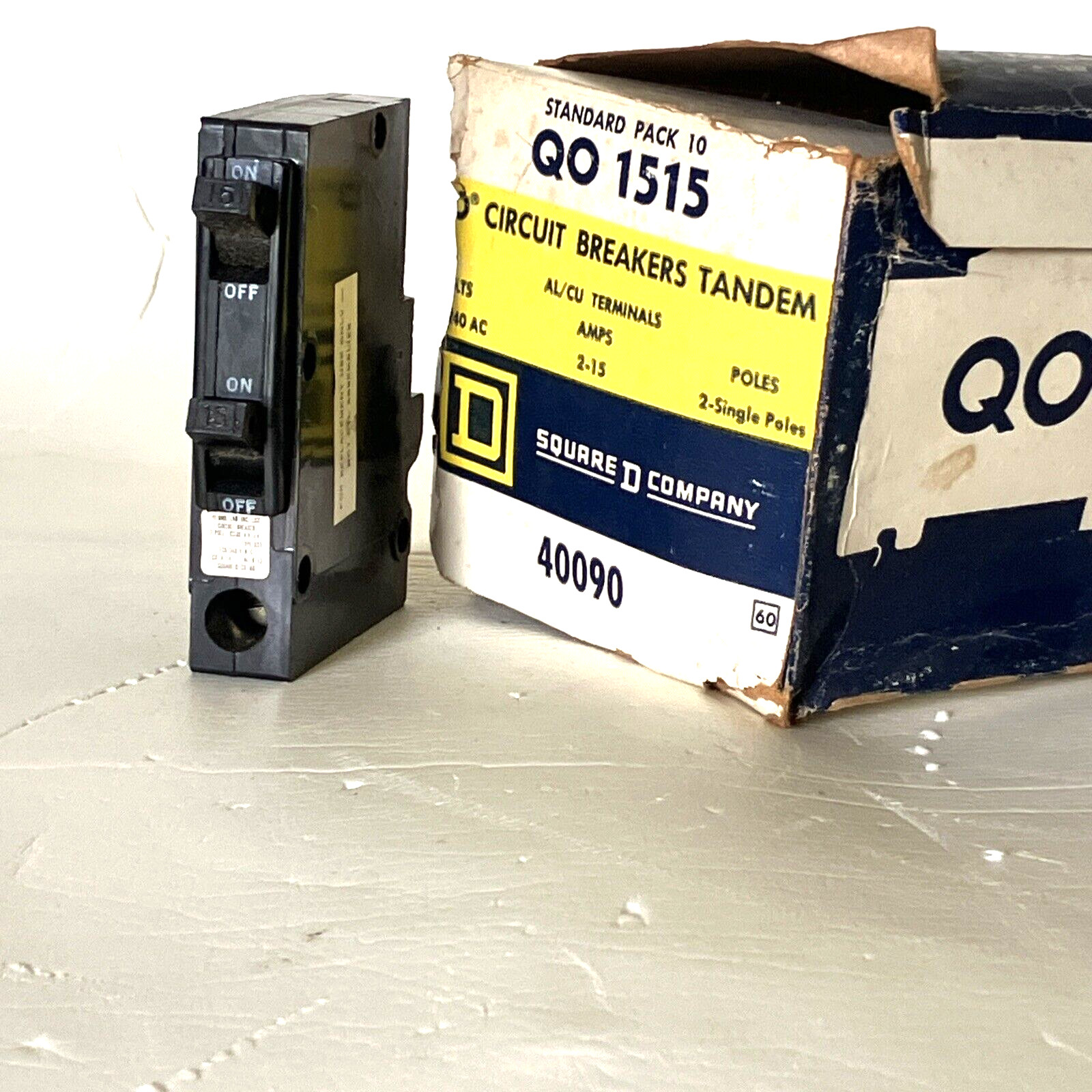 Square D QO1515 15 Amp 1 Pole Piggyback Metal Clip QOT1515 Clamp connect NEW!