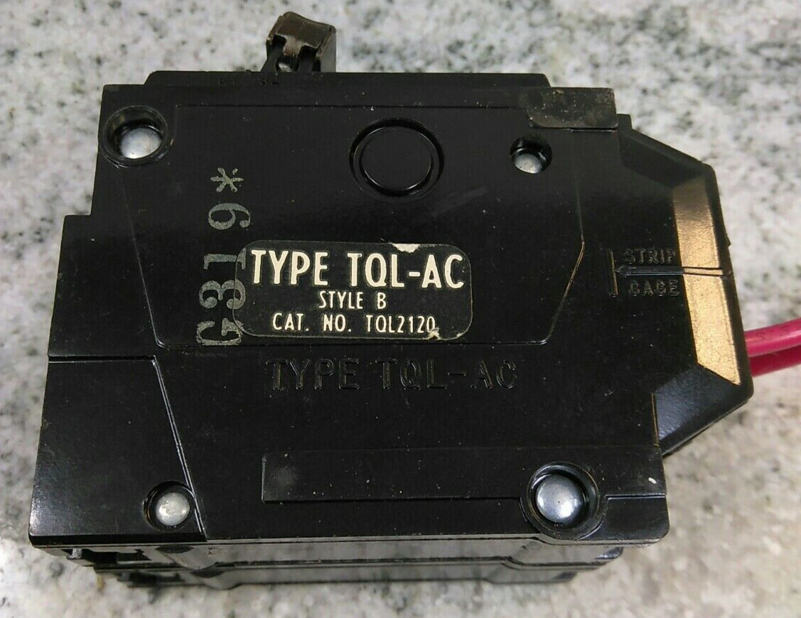 General Electric/BREAKER /TQL2120/20A/2P/240VAC/GROVE/ TYPE TQL-AC /USE(L168
