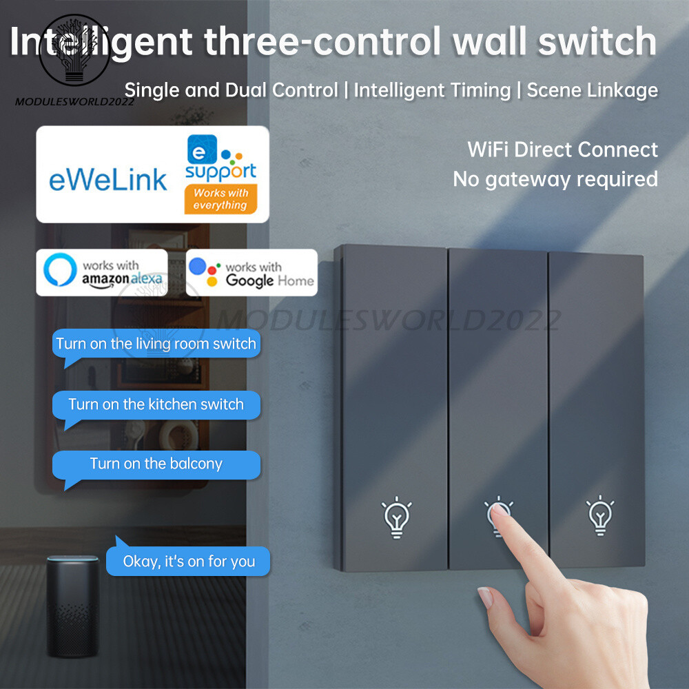 DH-315 Ewelink WiFi Smart Switch Light Control Panel Remote Control Wall Switch