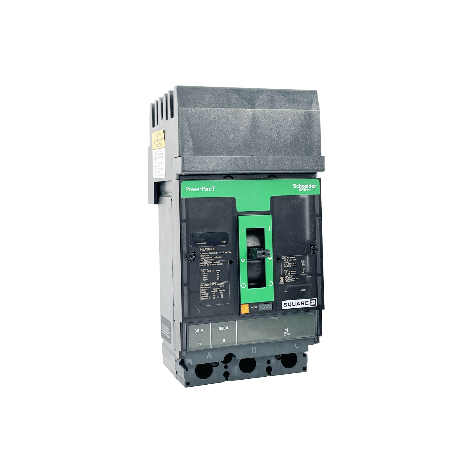 NEW – SQUARE D – HJA36030 – CIRCUIT BREAKER – PowerPacT H, 30A, 3 pole, 600VAC