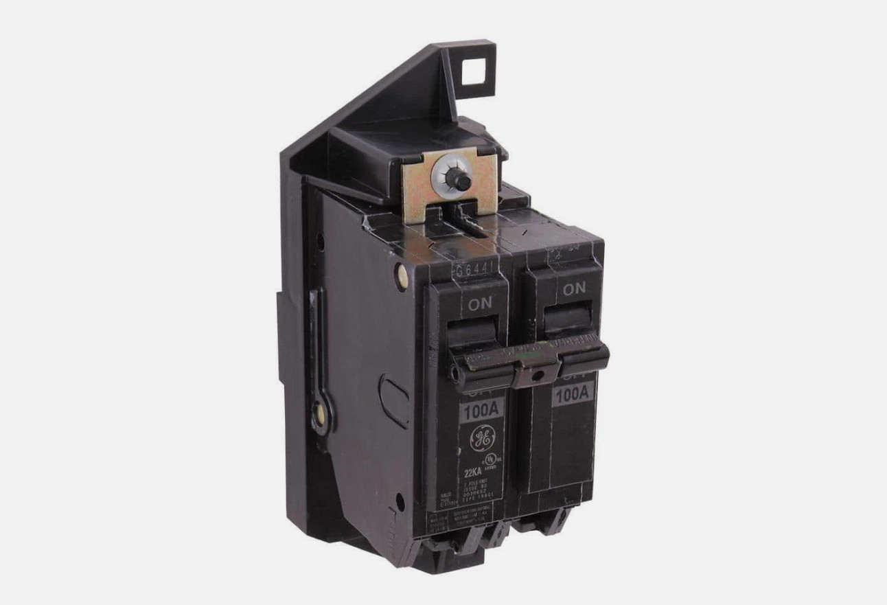 GE PowerMark Gold 100 Amp 4 in. Double-Pole Main Breaker Kit – THQMH100CP
