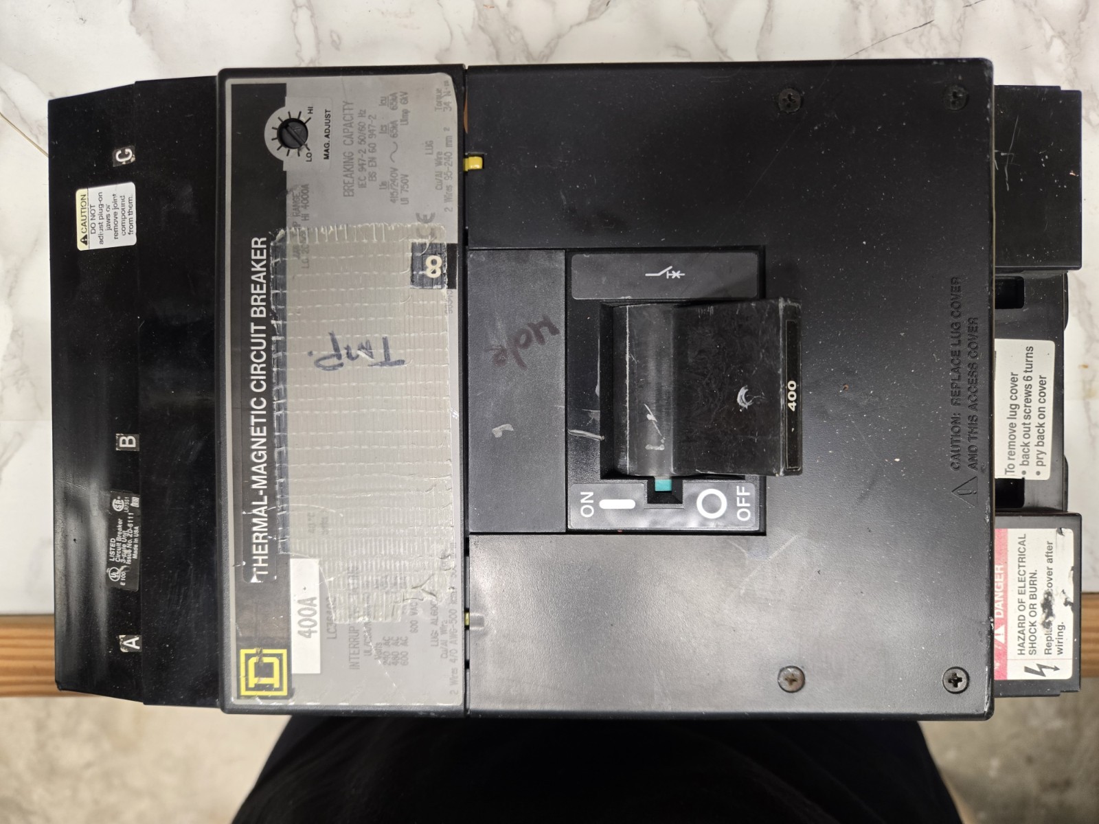 Square D LC36400 I-Line 400A 600V 3 Pole Molded Case Circuit Breaker