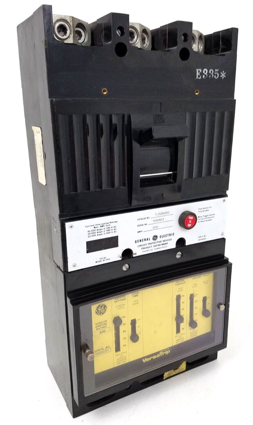 TJS3606G GE 600A 600V Circuit Breaker Solid State VersaTrip – Next Day Option