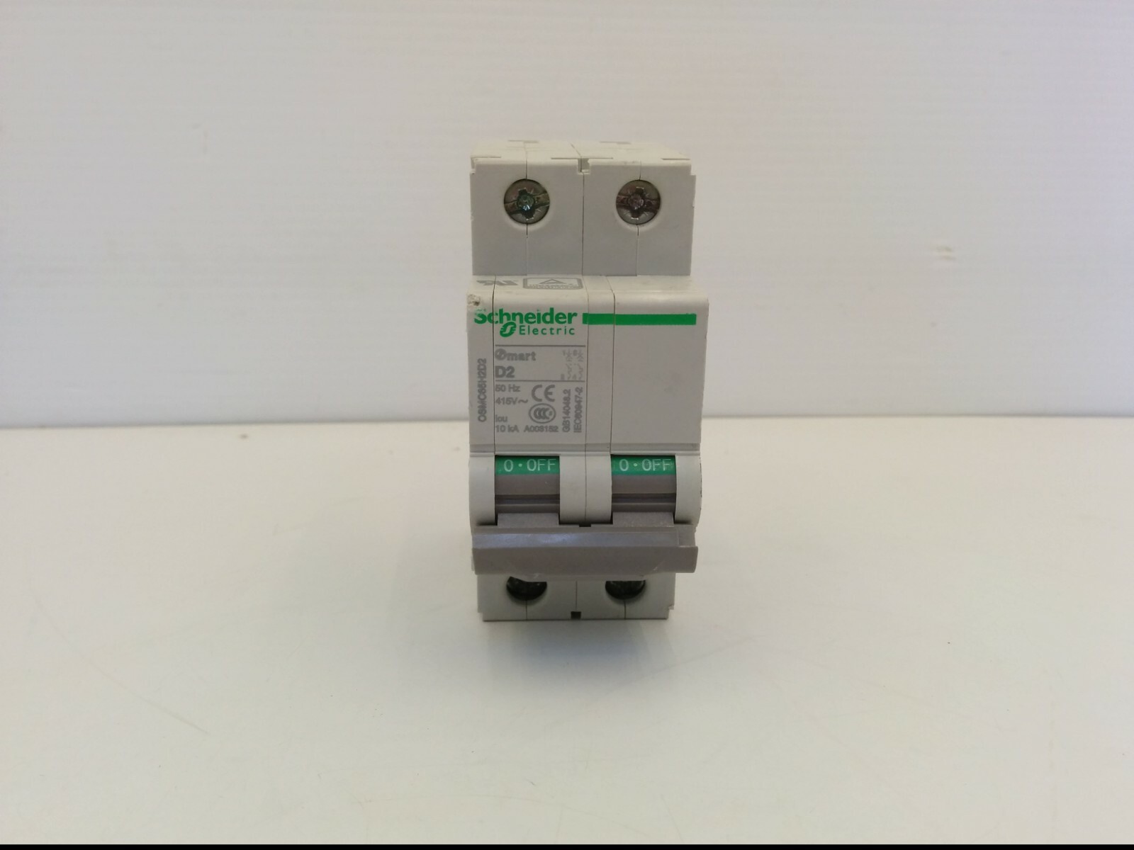 SCHNEIDER ELECTRIC D2 CIRCUIT BREAKER, 2-POLE, 50Hz 415V 10kA OSMC65H2D2