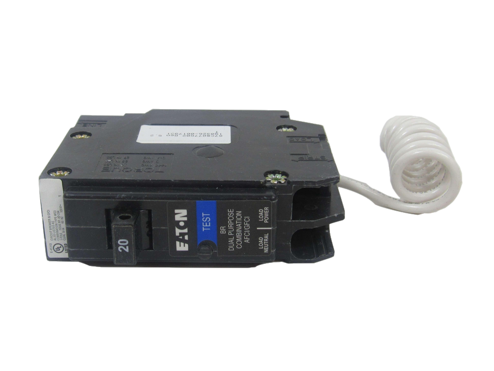 Eaton BRN120DF Miniature Circuit Breaker 1P 20A 120V