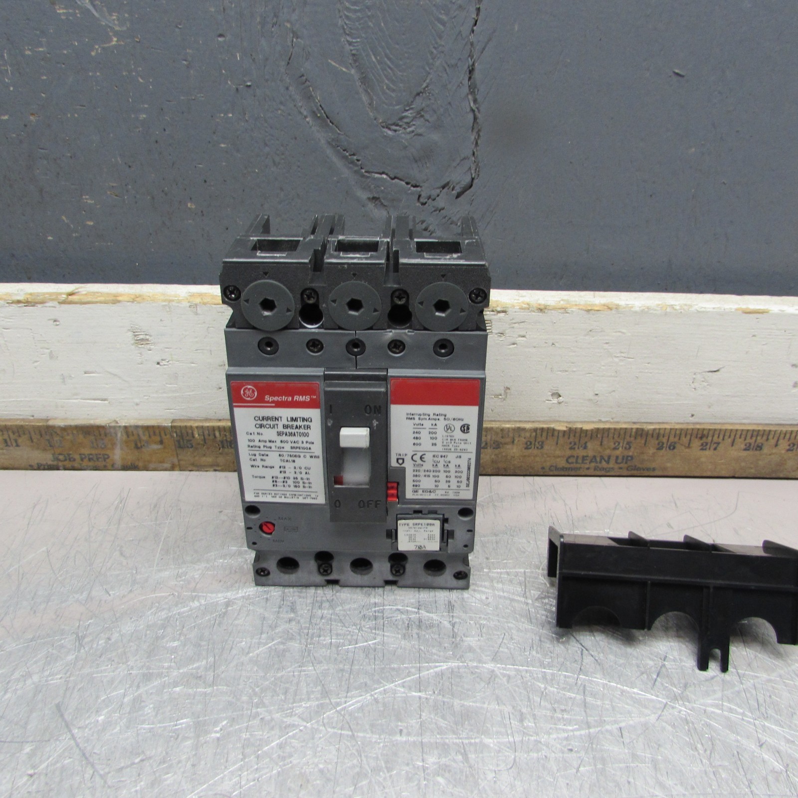 GE SEPA36AT0100, Current Limiting CIRCUIT BREAKER, 3p/600V/70A, MAKE OFFER!