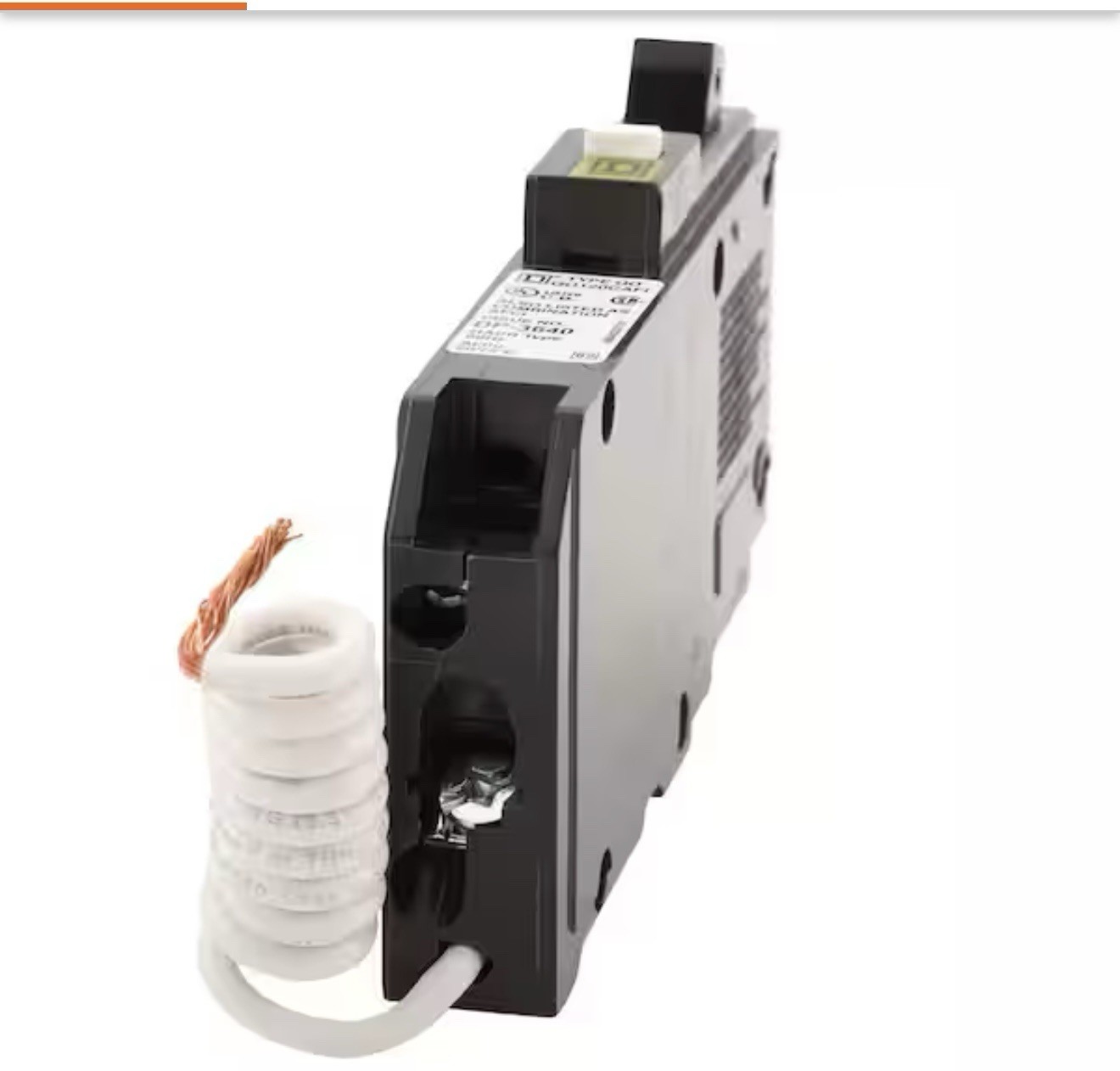 Square D QO120CAFIC 20A 1 Pole Mini Circuit Breaker – Black with diagnostics OB