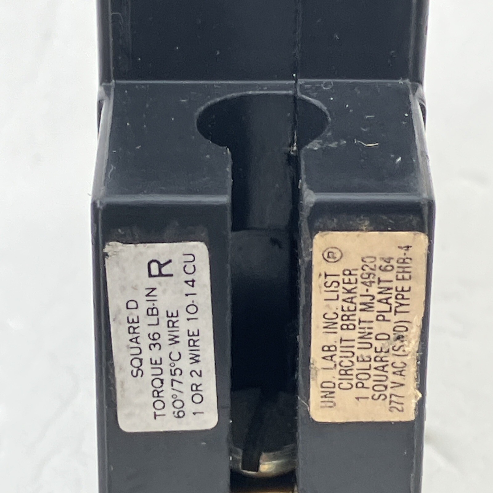 Square D EHB14015 15A Circuit Breaker 14kA @ 277 VAC Type EHB4 1 Pole 15 Amp
