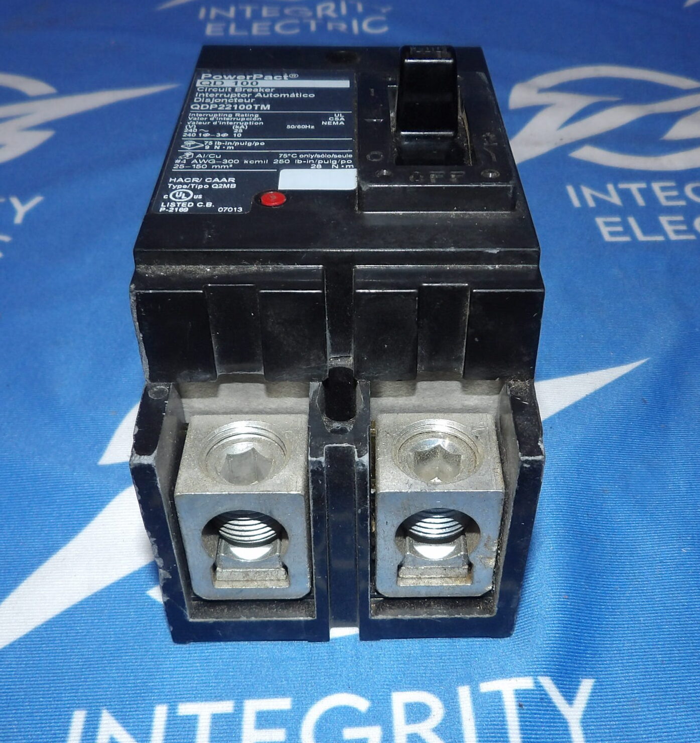 Square D Powerpact QD100 QDP22100TM 2 Pole 100A Circuit Breaker + 1 Year Warr…