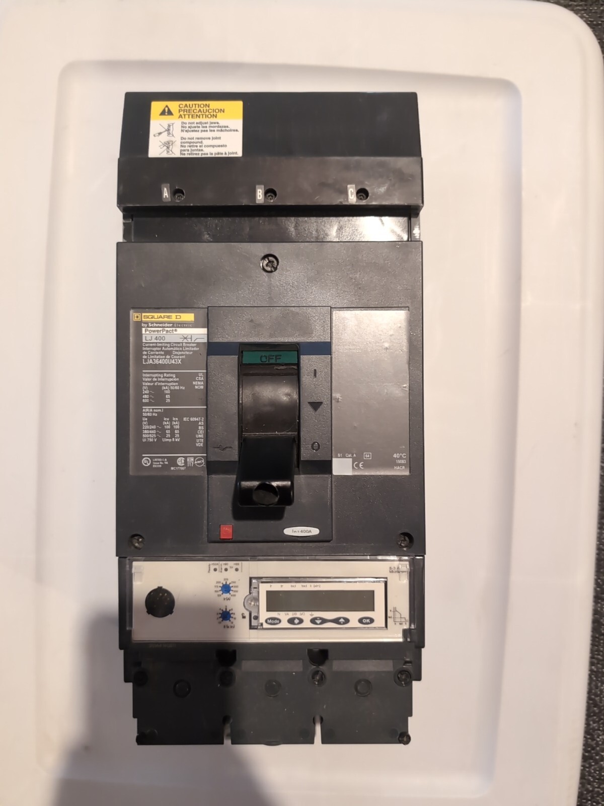Square D LJA36400U43X 3p 600v 400a 65k LSI TRIP Circuit Breaker NEW TAKEOUT