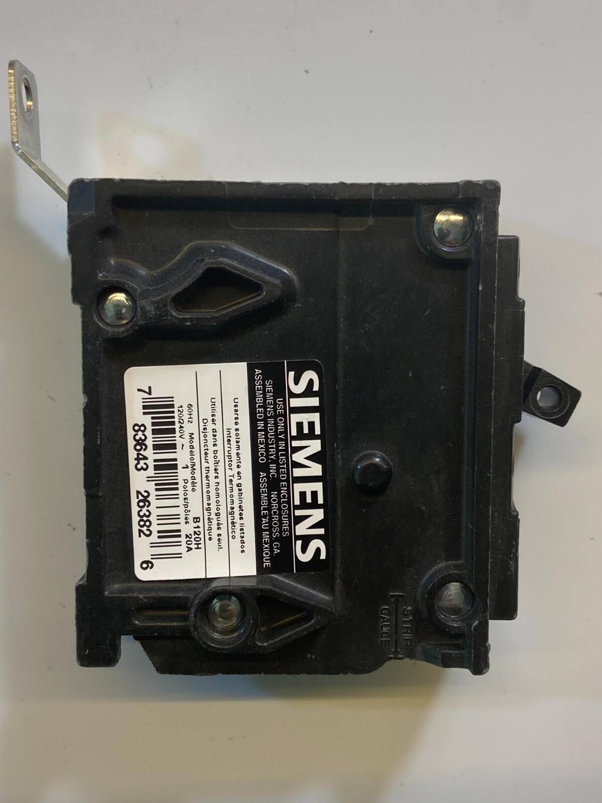 Siemens Murray Bryant ITE B120H 20-Amp 1-Pole Type-BLH 22KAIC Breaker TESTED OK