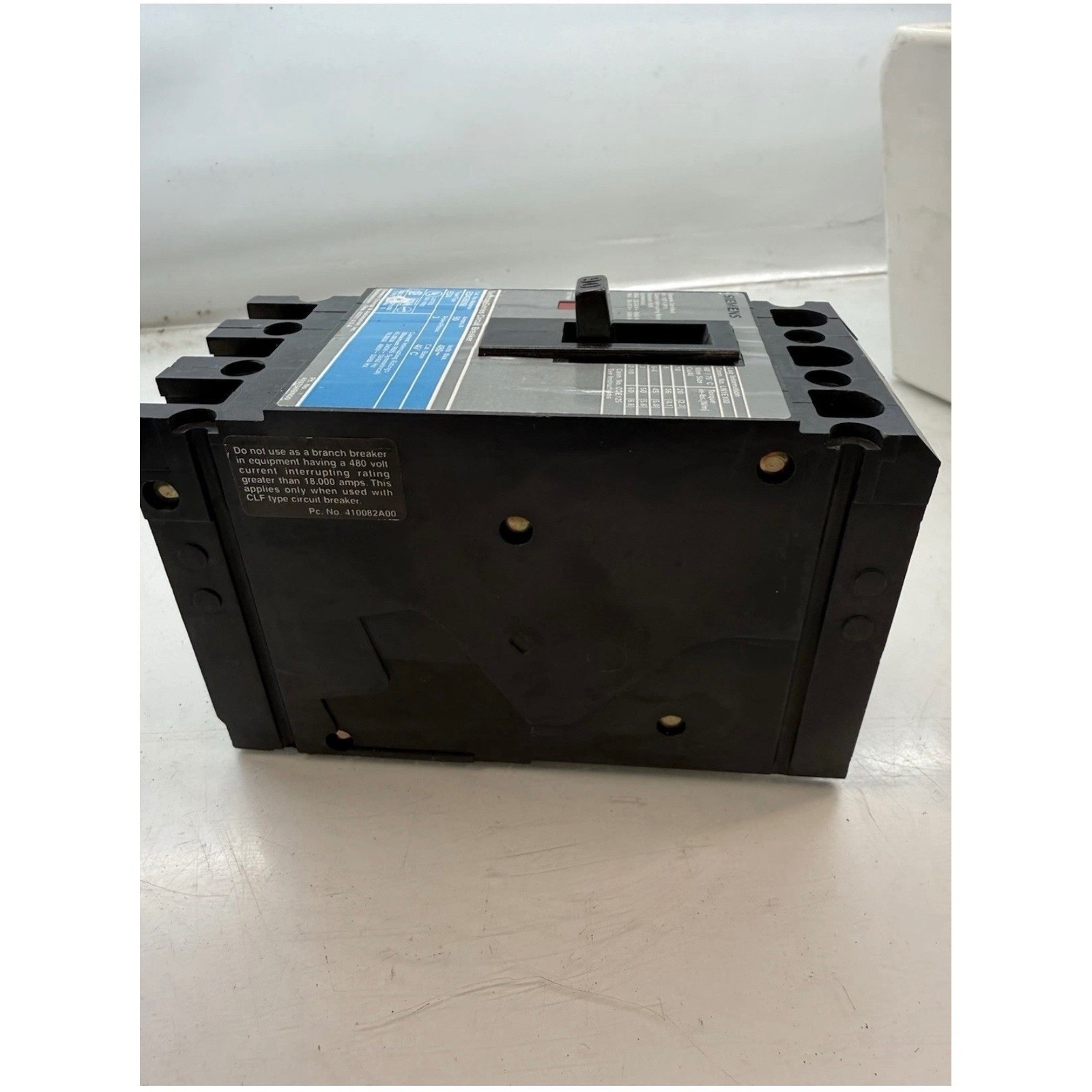 Siemens Sentron ED43B090 Circuit Breaker 3 Pole 90A 480V Black Excellent ED4
