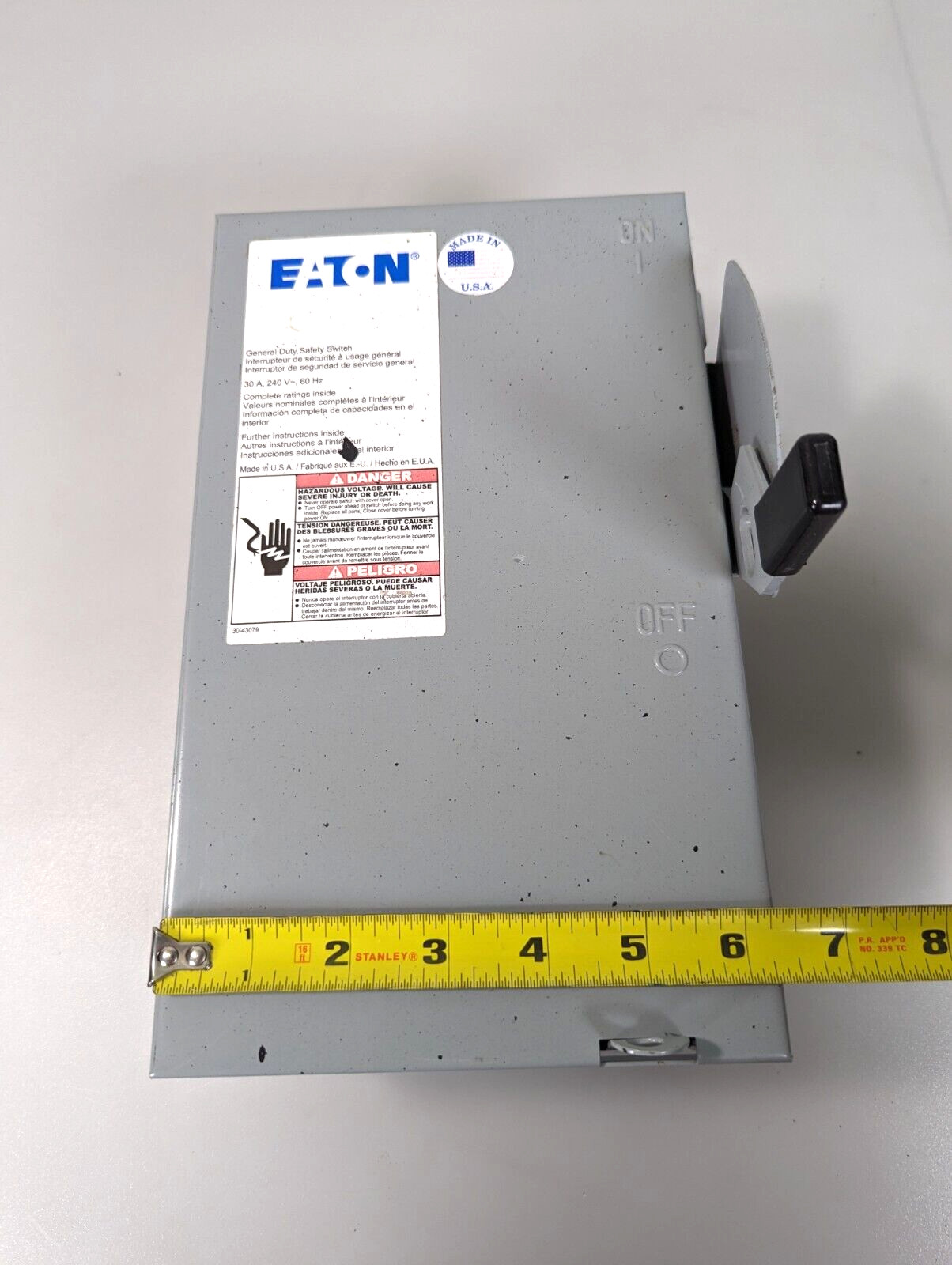 EATON CUTLER-HAMMER DG321NGB SERIES B GENERAL DUTY SAFETY SWITCH