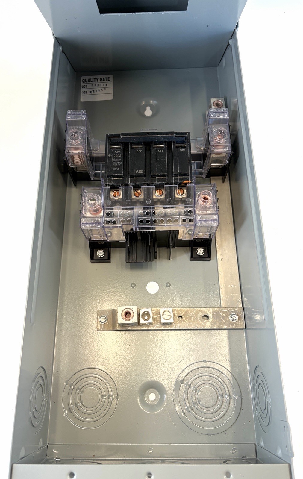 GE 200 Amp Outdoor Enclosed Circuit Breaker Surface Mounted Model THQMV200NREP